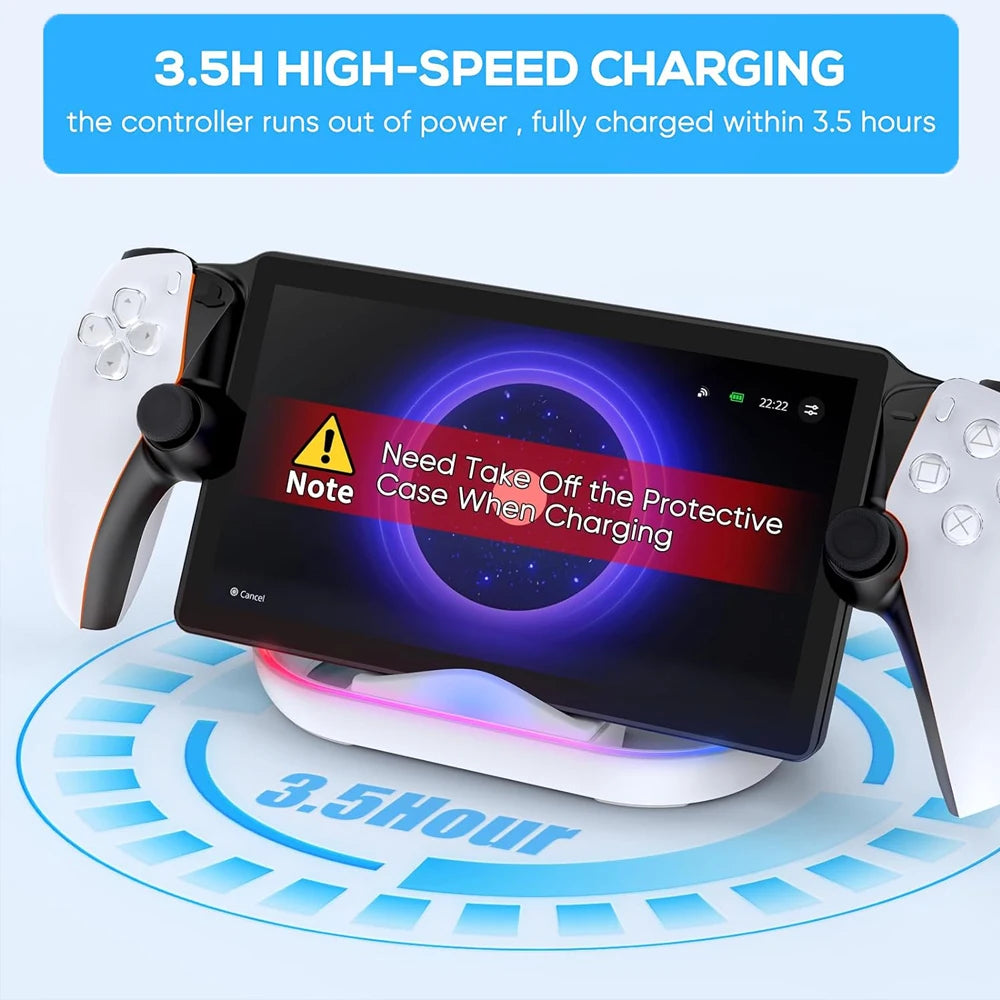PS5 Portal Charging Dock Stand with 14 RGB Lighting Modes