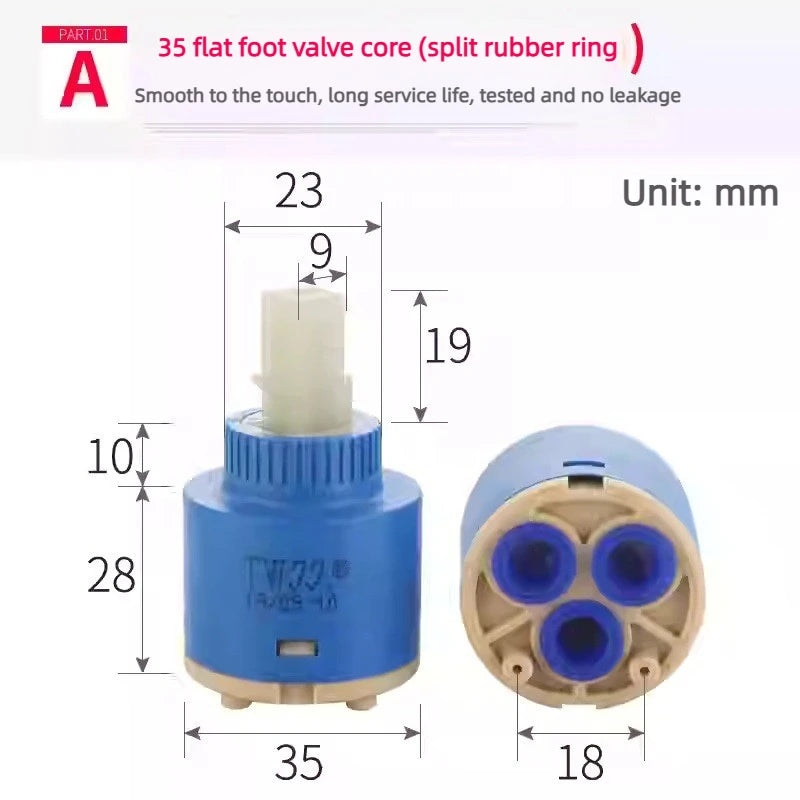 Faucets Mixing Spool Valve 25 MM/35 MM/40 MM Cartridge Ceramic Mixer Tap Kitchen Bath Basin Shower Taps Accessories Oasis Select A-JJ35MM
