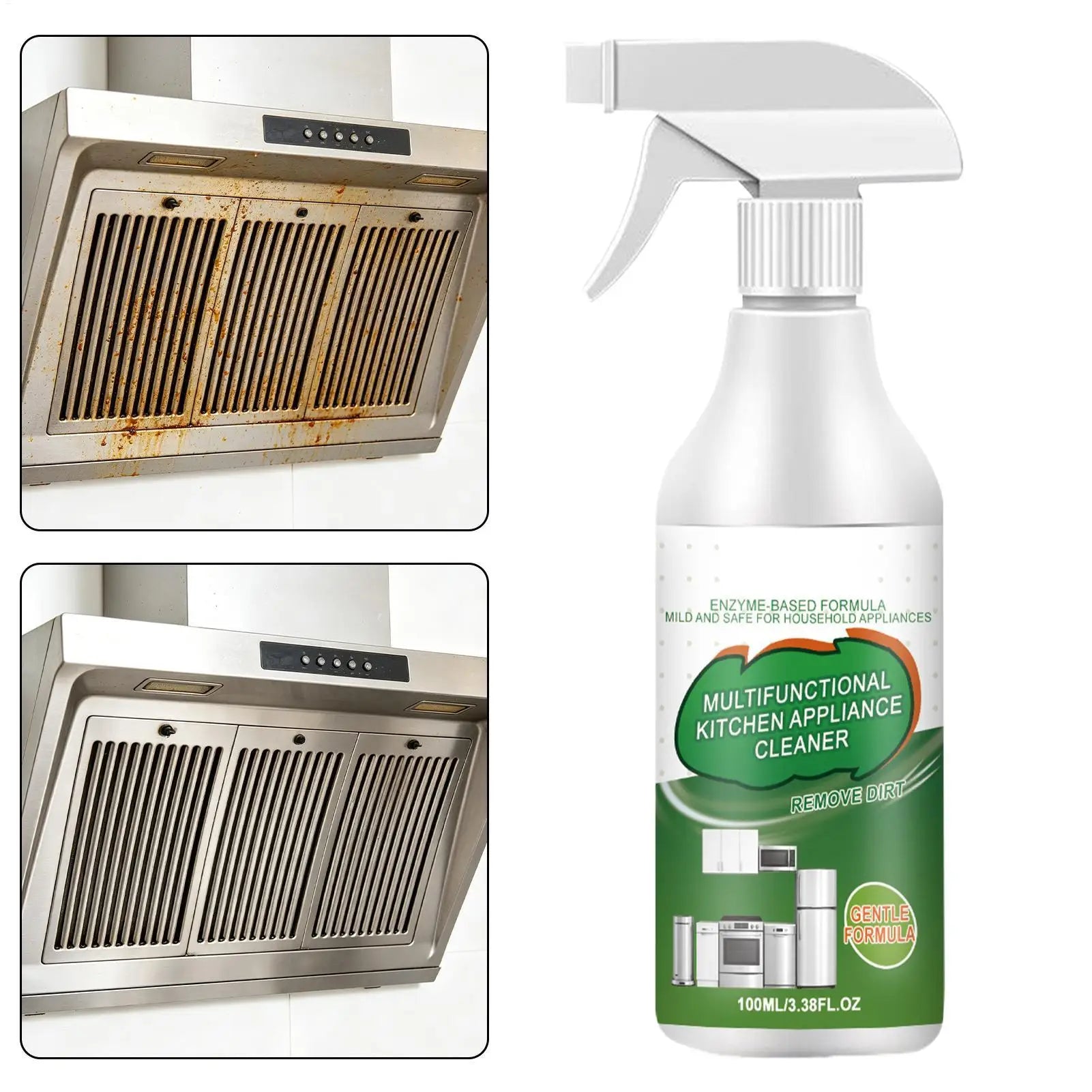Cleaner Spray 100ml Kitchen Grease Oil Remover Spray Effortless Cleaning of Stovetops Ovens Range Hoods Kitchen Cleaning Tools Oasis Select