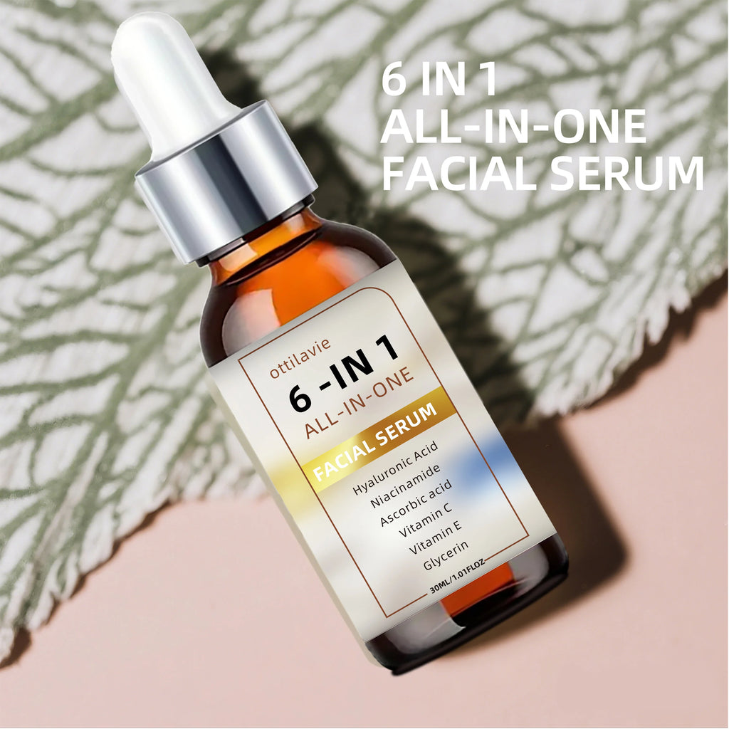 6-in-1 Facial Serum – Hyaluronic Acid, Niacinamide & Vitamin C/E Facial Serum Oasis Select