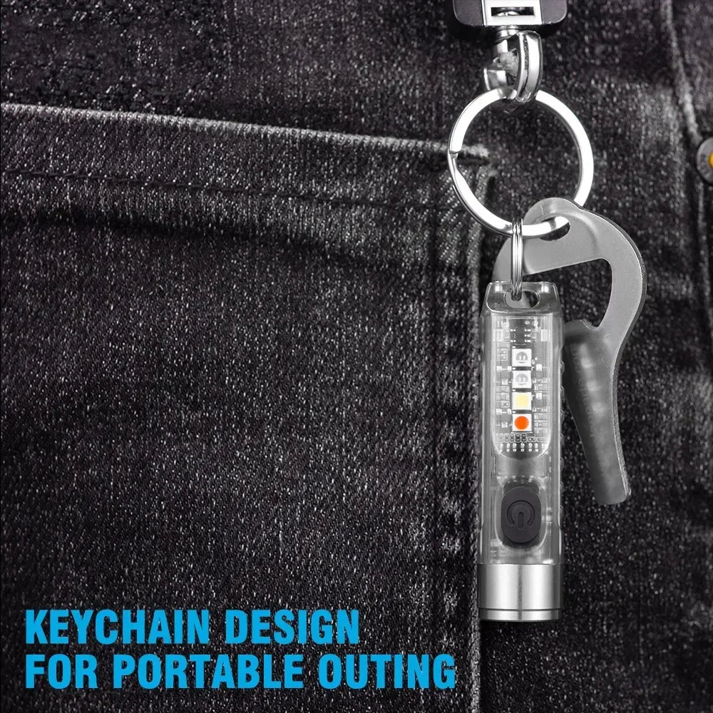 ESMARTER Y41 Mini Keychain Flashlight | USB-C, IP66, UV