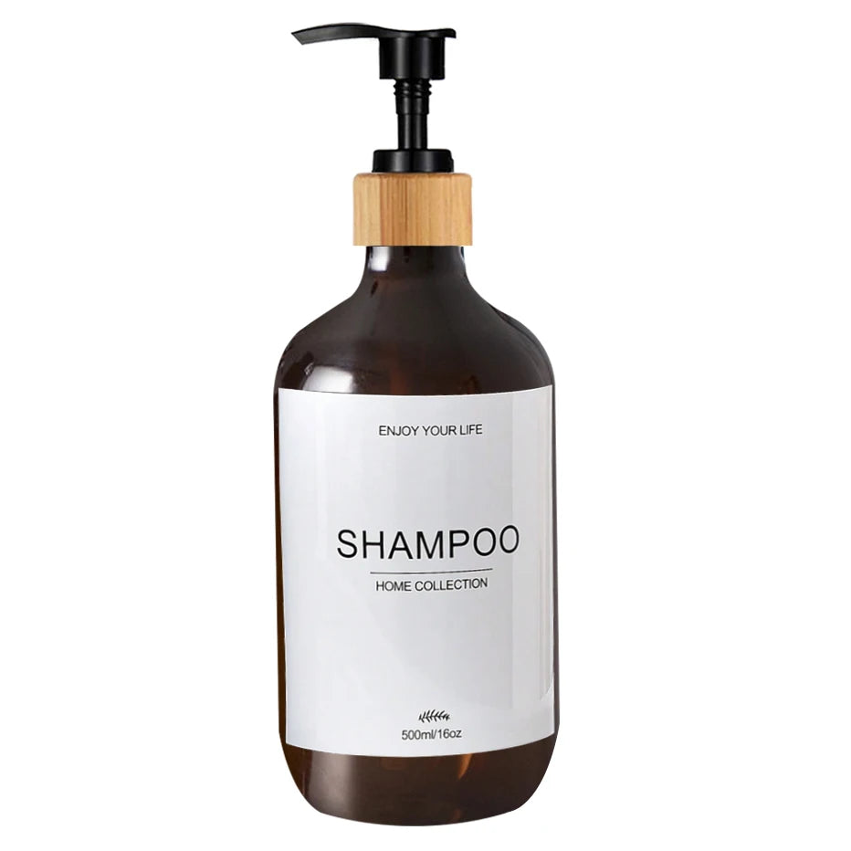 500ml Refillable Shampoo & Body Wash Pump Dispenser Bottle Soap Dispenser Bottle Oasis Select B-Amber-shampoo 500ml