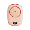 New Portable Mini Fan Hanging Handheld Fan Rechargeable Bladeless Turbo Ultra Quiet Student Hand Held Fan Outdoor Sports Travel Oasis Select Pink