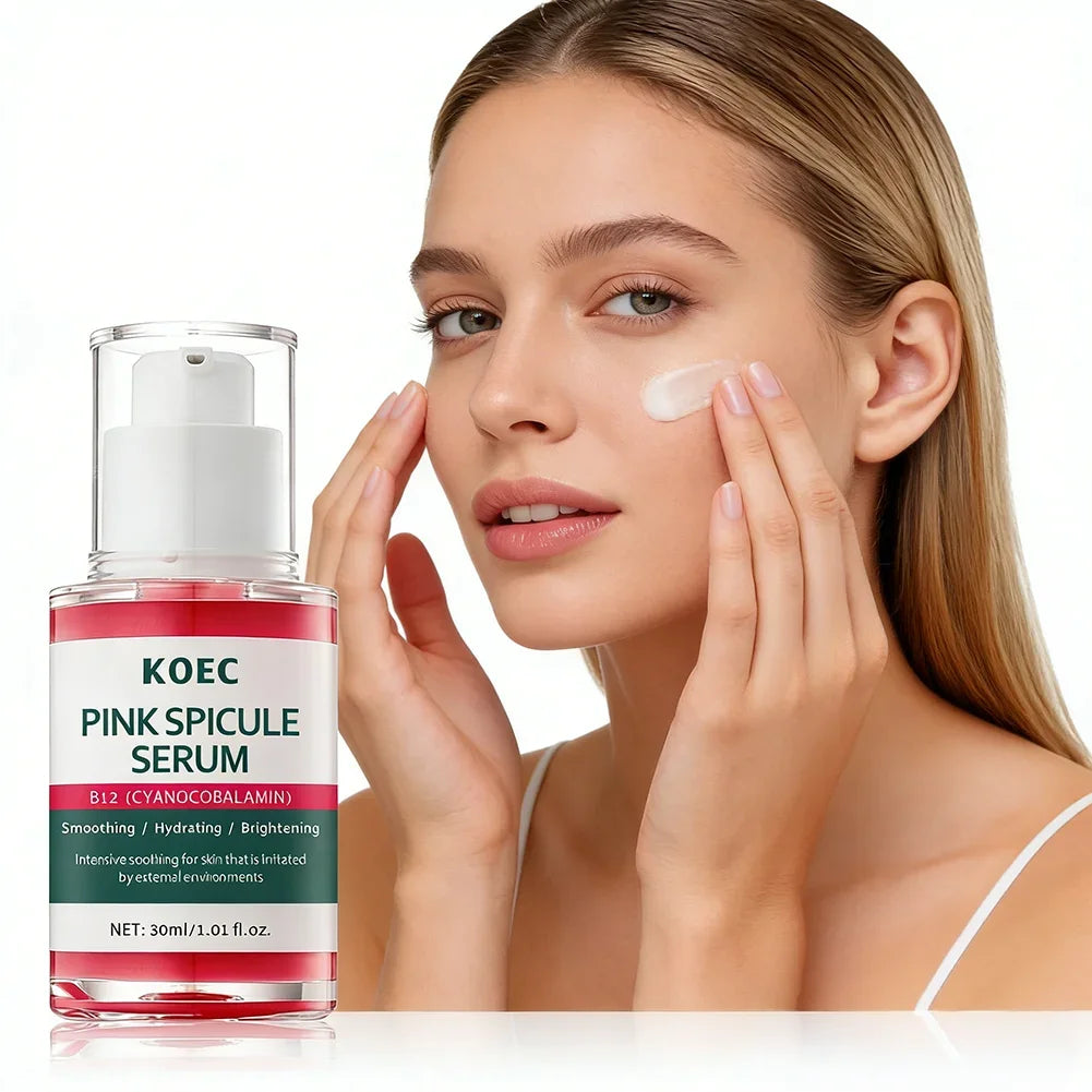 Pink Spicule Pore Tightening Anti-Aging Serum,ull Hydrating Protecting Skin Bright Revitalizing Unisex Essence Oasis Select