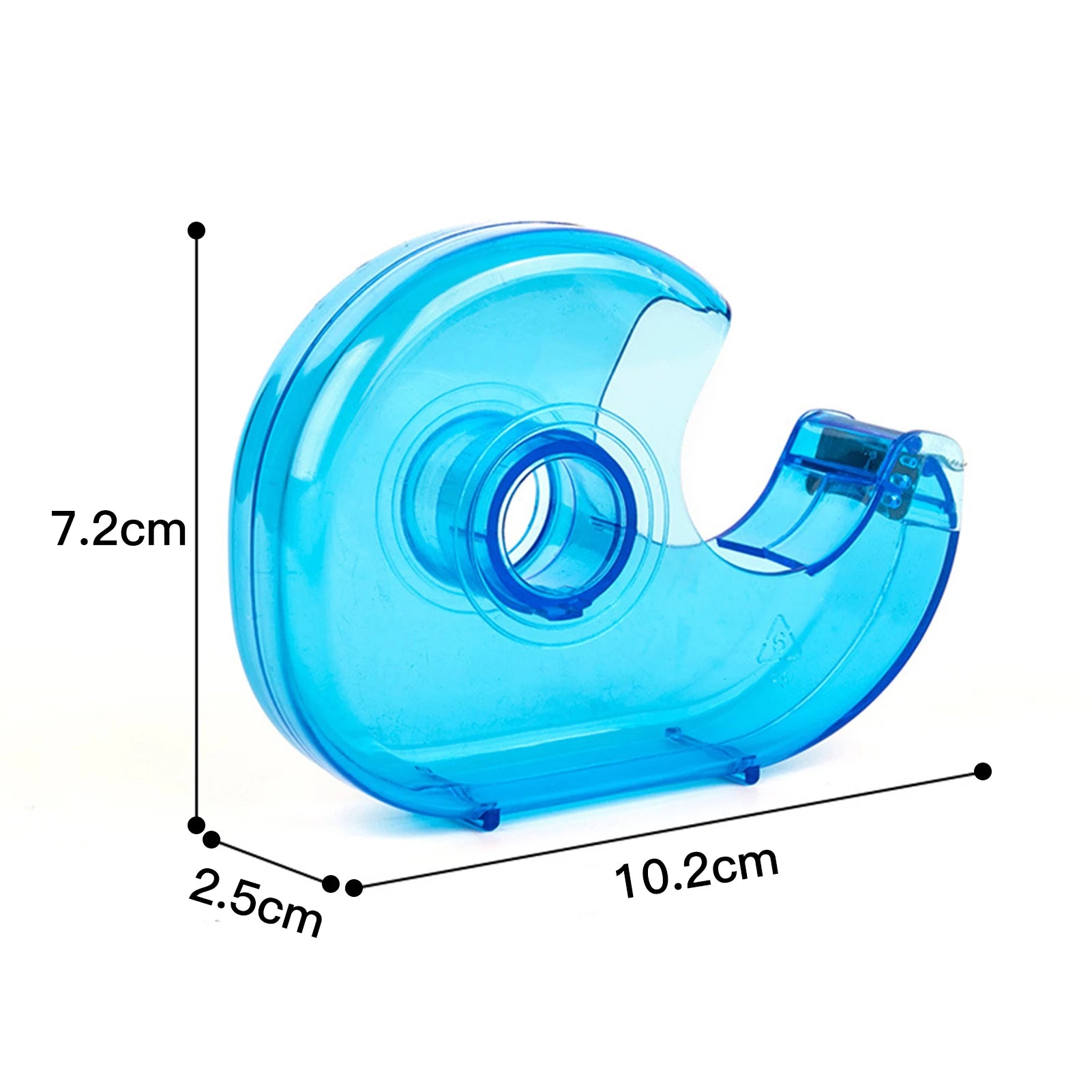 Transparent Desktop Tape Cutter Tape Hand Use Practical Plastic Adhesive Tape Dispenser Portable Lightweight for Office Home Oasis Select