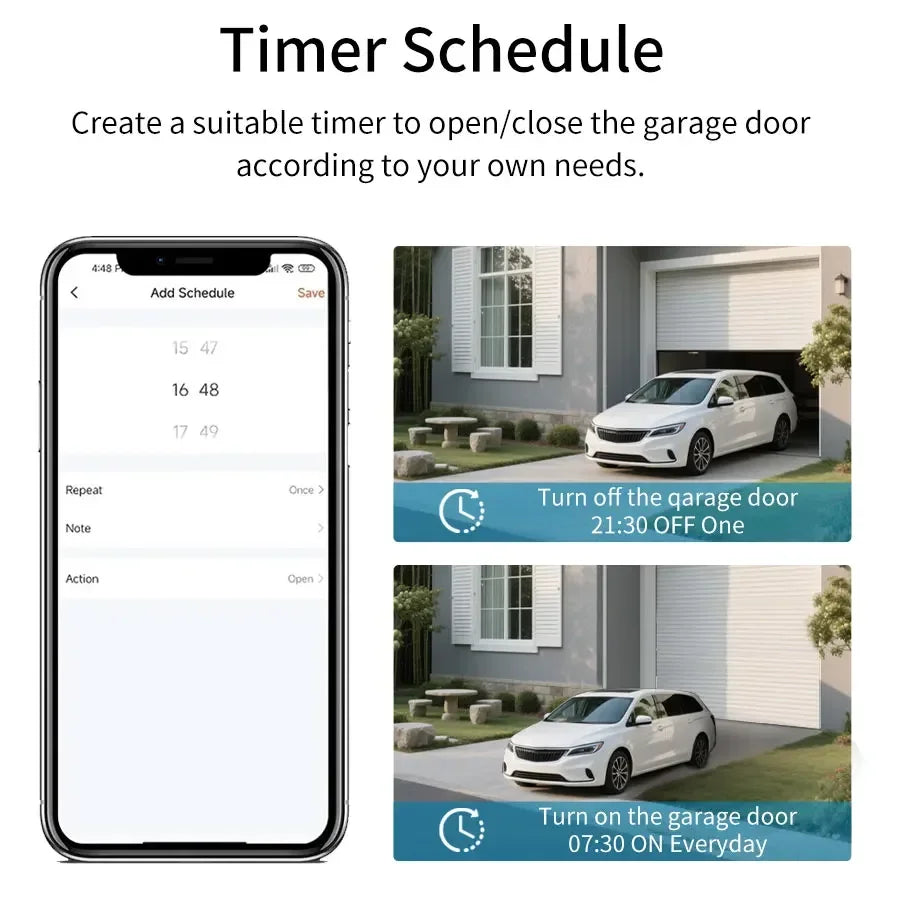 Tuya Zigbee WiFi Smart Garage Door Controller – Alexa Google Smart Garage Controller Oasis Select