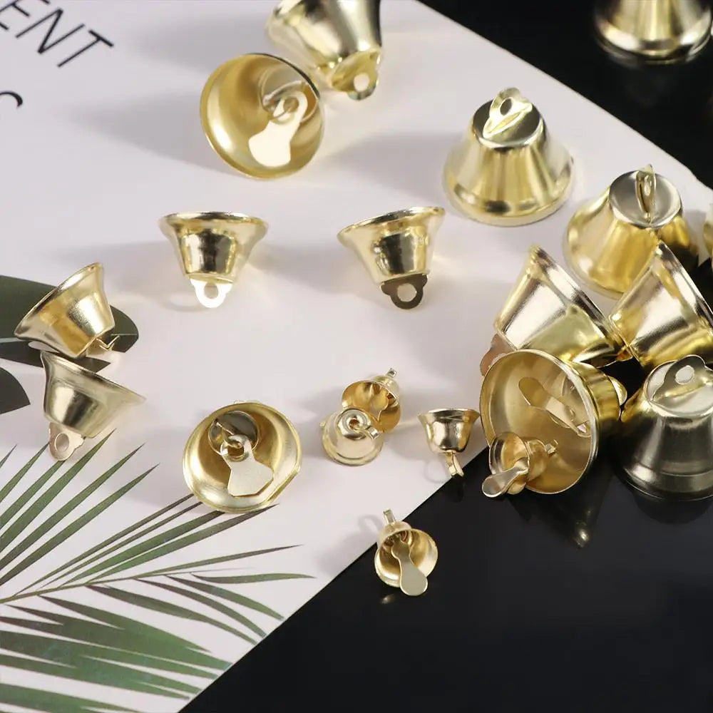 50pcs Gold Jingle Bells – Multi-Size DIY Craft & Wedding Decor DIY Craft Bells Oasis Select