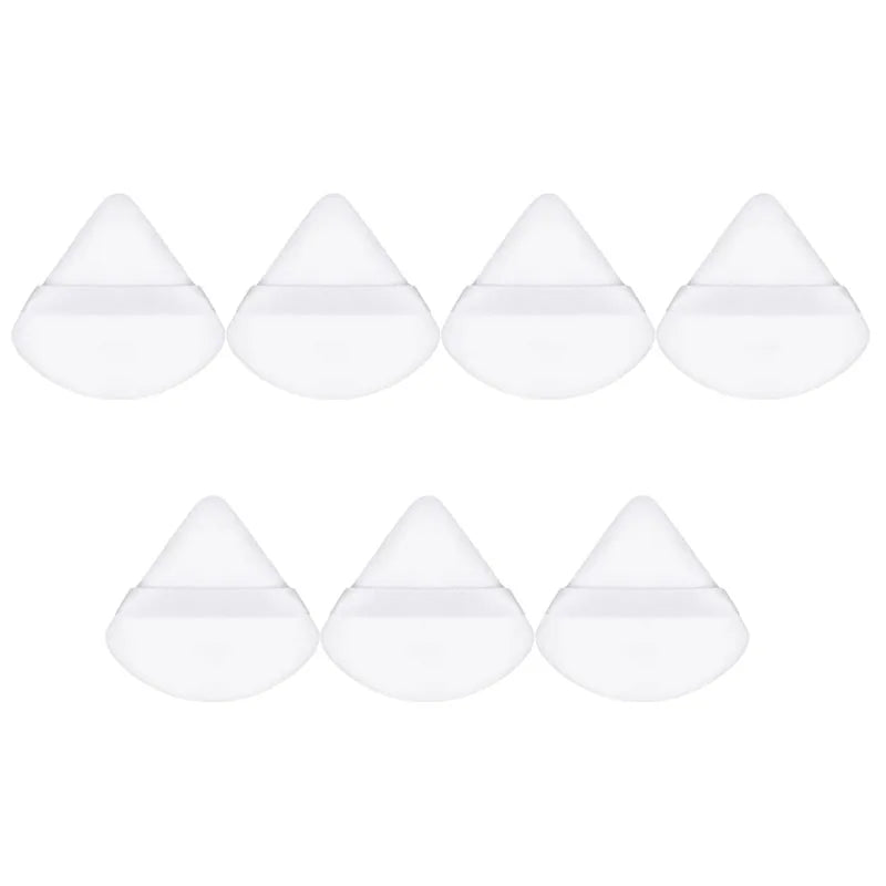 1/3/5/7/9pcs Velvet Cosmetic Powder Pufff Makeup Sponge Puff Dry Use Triangle Makeup Puff Women Soft Smooth Face Makeup Tools Oasis Select 7pcs White