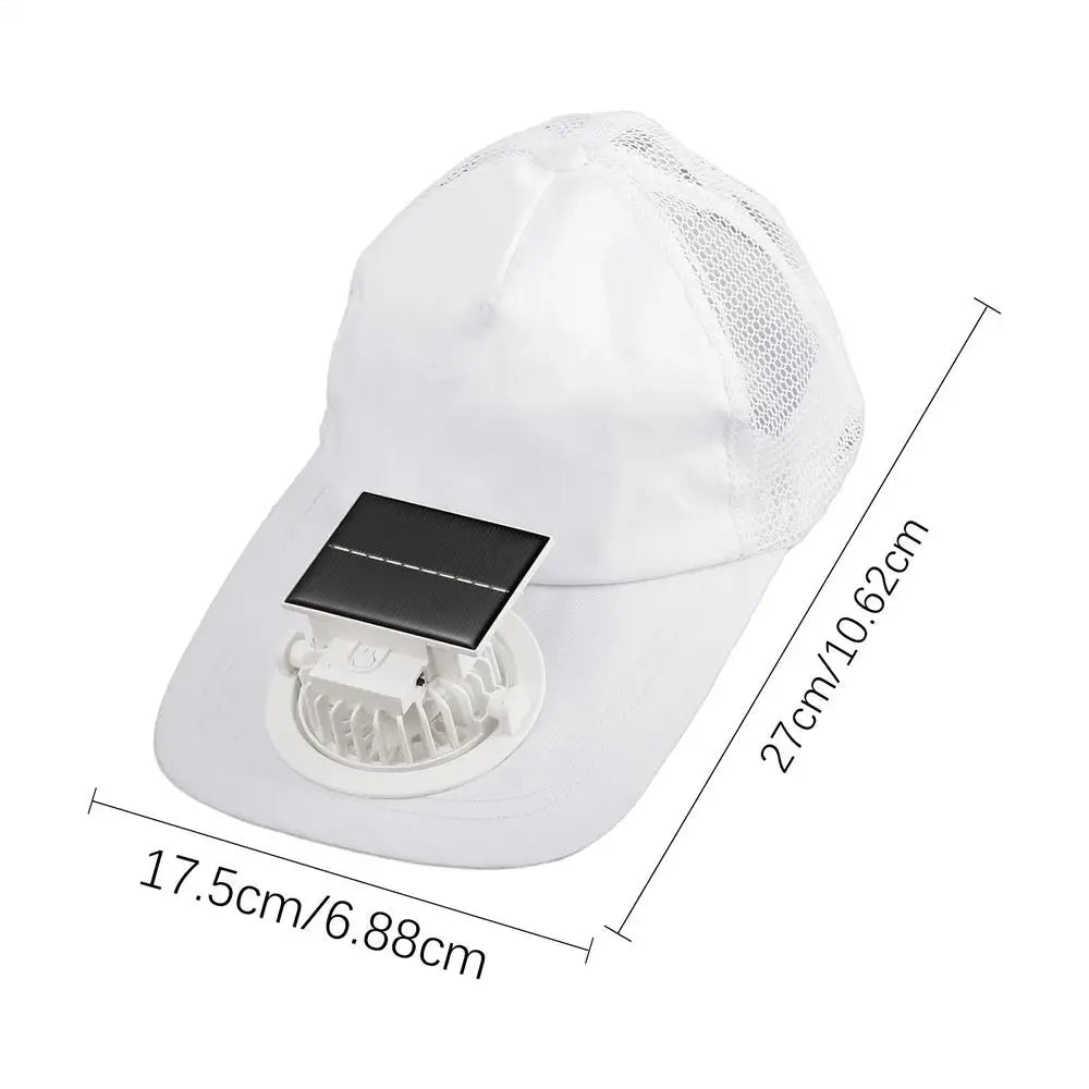 Hat with Fan USB Charging 3 Adjustable Speed Cool Mesh Baseball Hats With Mini Fan for Summer Beach Hiking Camping Fishing Oasis Select White
