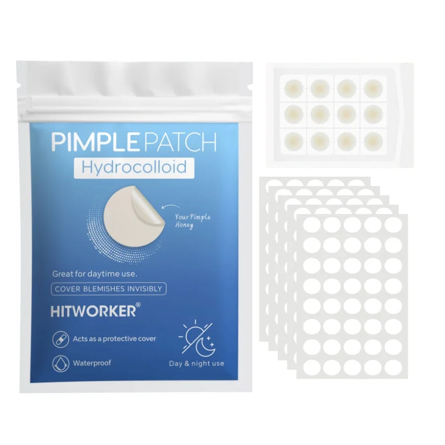 212/412 pieces of HITWORKER tea tree oil acne patch - round transparent design, makeup concealer patch, acne emergency, invisibl Oasis Select 212pcs