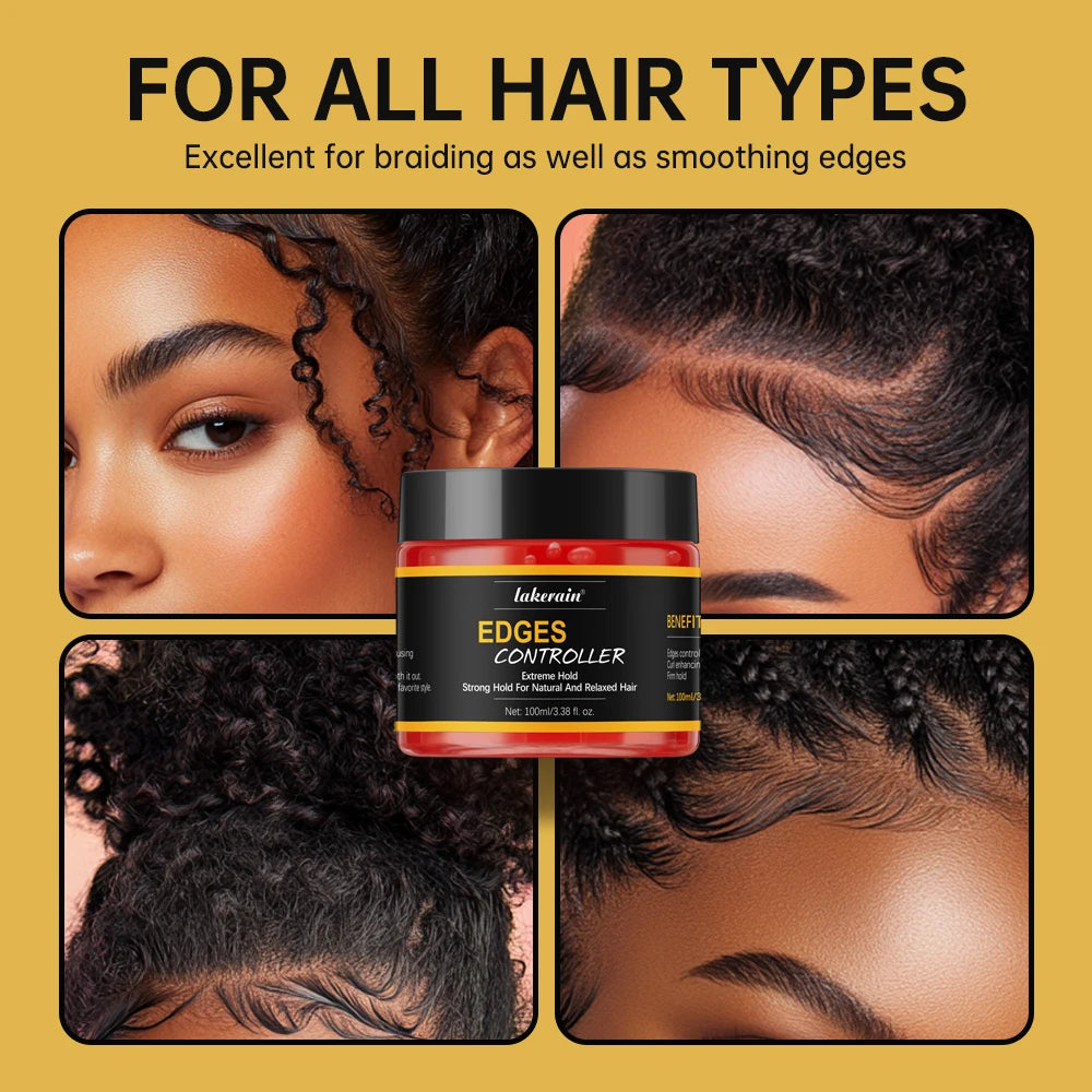 Edge Control Strong Hold Hair Gel Thick Edges Styling Gel Non-Greasy Non-Flaking No White Cast Long Lasting Supports All Hair Ty Oasis Select