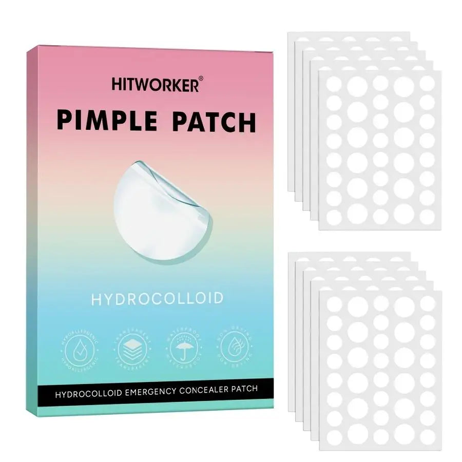 180/360/540/720pcs Hitworker Acne Patches, Hydrogel Cover, Cute Design, Suitable for All Light Skin Tones, Daily Use & Photo Pro Oasis Select 360pcs