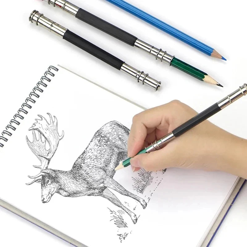 1/3/5pcs Double/Single Head Pencil Extender Pencil Extender Pencil Sleeve Connector Sketch Student Writing Pencil Extension Rod Oasis Select
