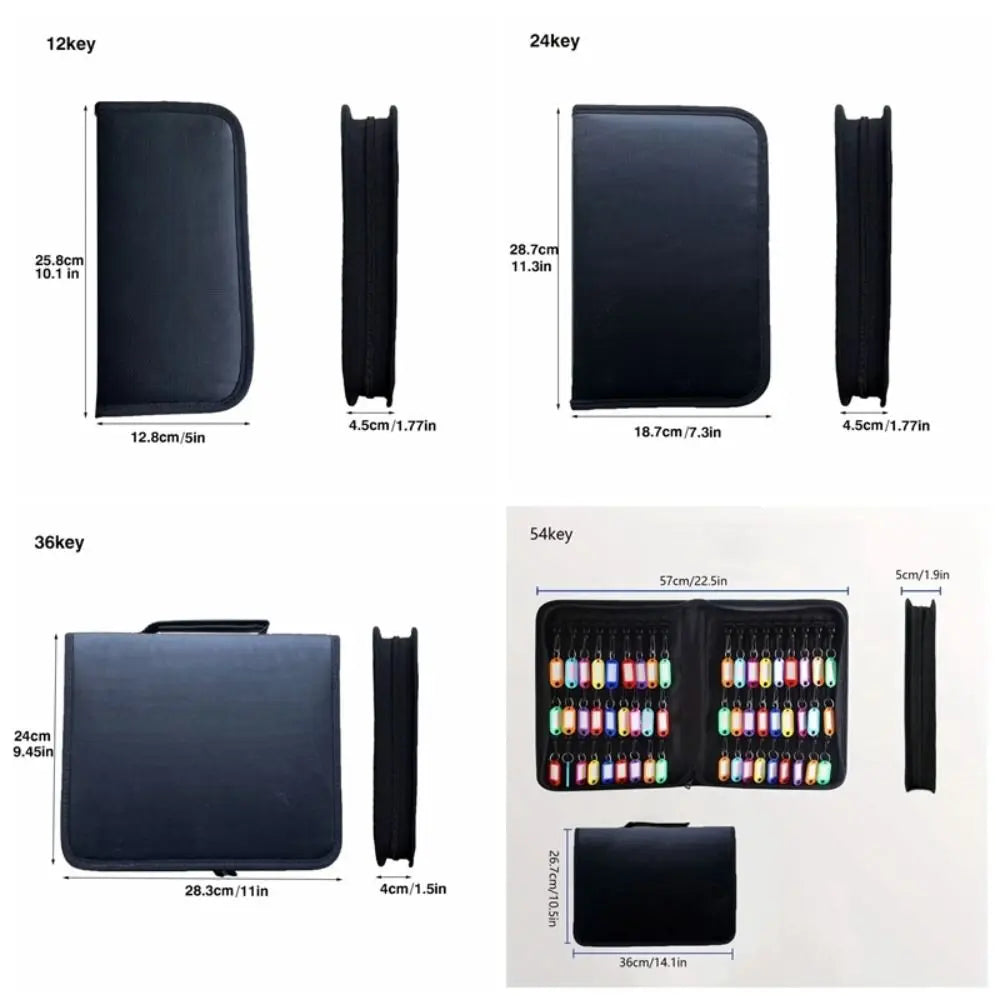 Smooth Zipper Design Portable Key Storage Box Fire Resistant Material Waterproof Material Fireproof Key Organizer Bag Oasis Select