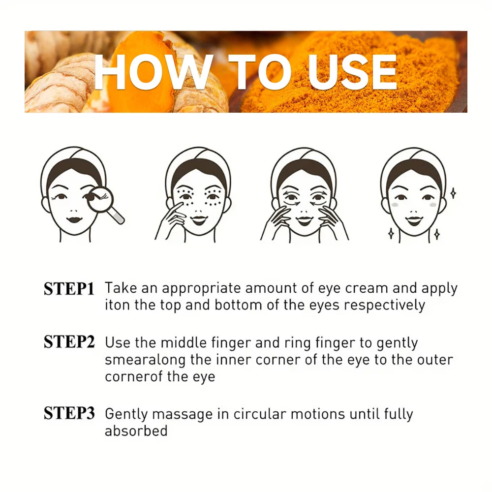 SUYARUN Eye Cream with Turmeric And Vitamin C - Dark Circle Treatment Anti-Aging Hydrating And Brightening Formula for Eye Care. Oasis Select