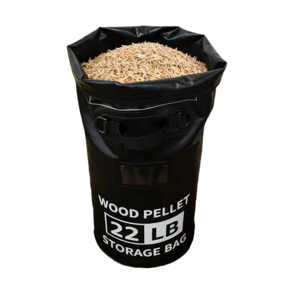 Wood Pellet Container 22 Lbs Capacity Charcoal Dispenser Bag Portable Charcoal Storage for Grilling Barbecue Outdoor Camping Oasis Select
