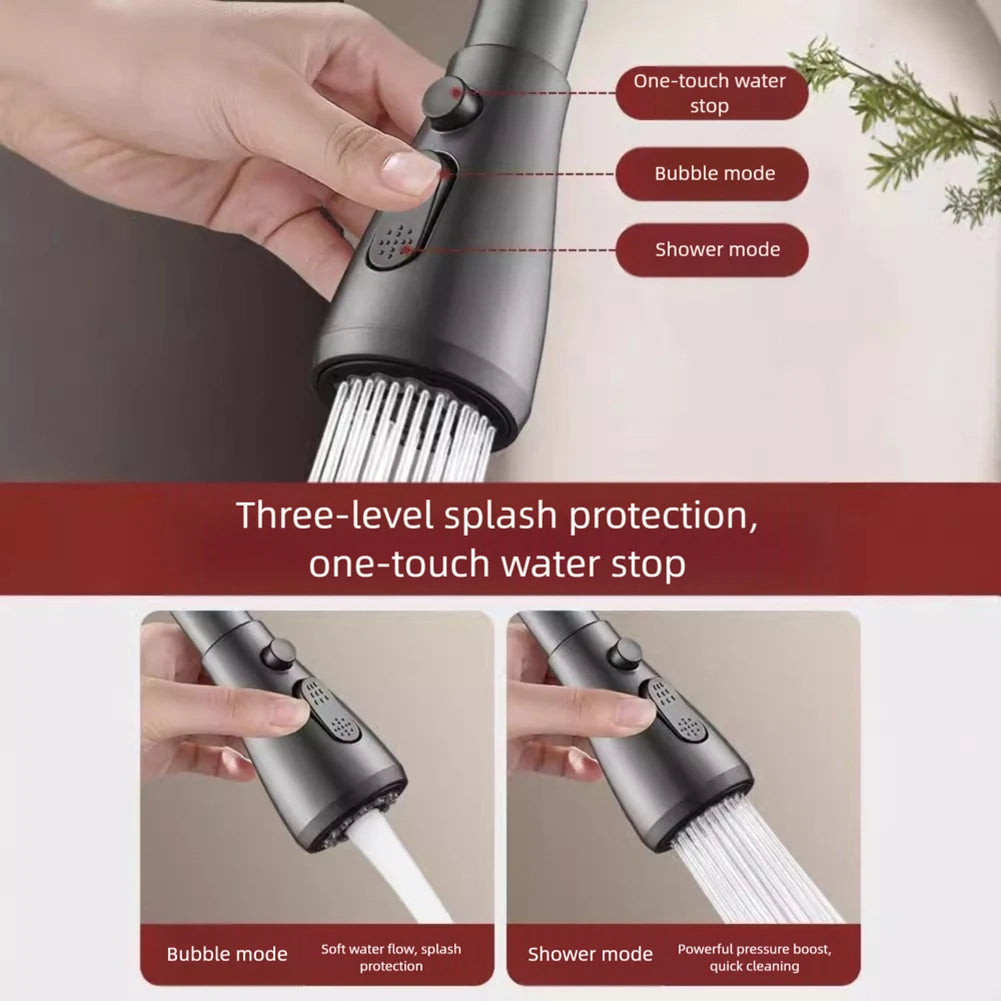 360° Kitchen Faucet Spray Head | 3-Mode Tap Extender