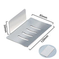 Soap Holder Dish Wall Mount Adhesive Tray Storage Dish Bathroom Shower Plate Box Stainless Steel Rack Oasis Select Silver