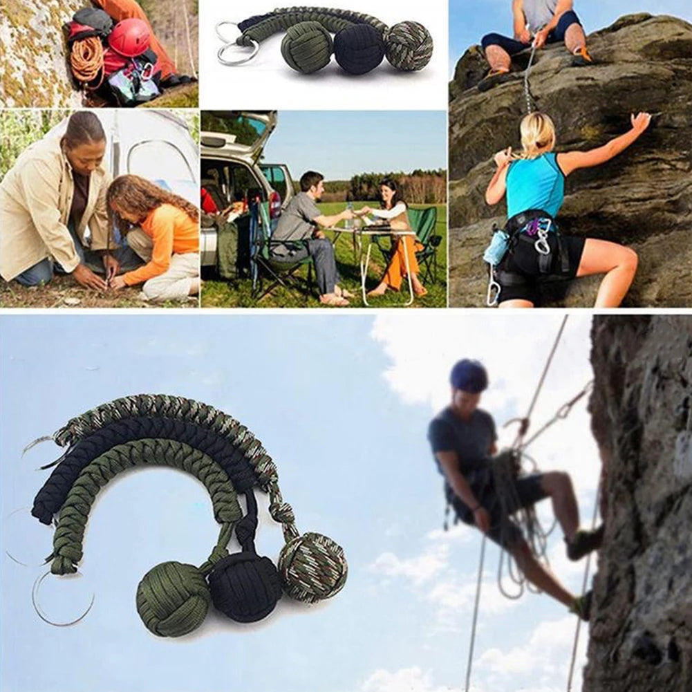 Monkey Fist Paracord Keychain with Steel Ball | EDC Survival