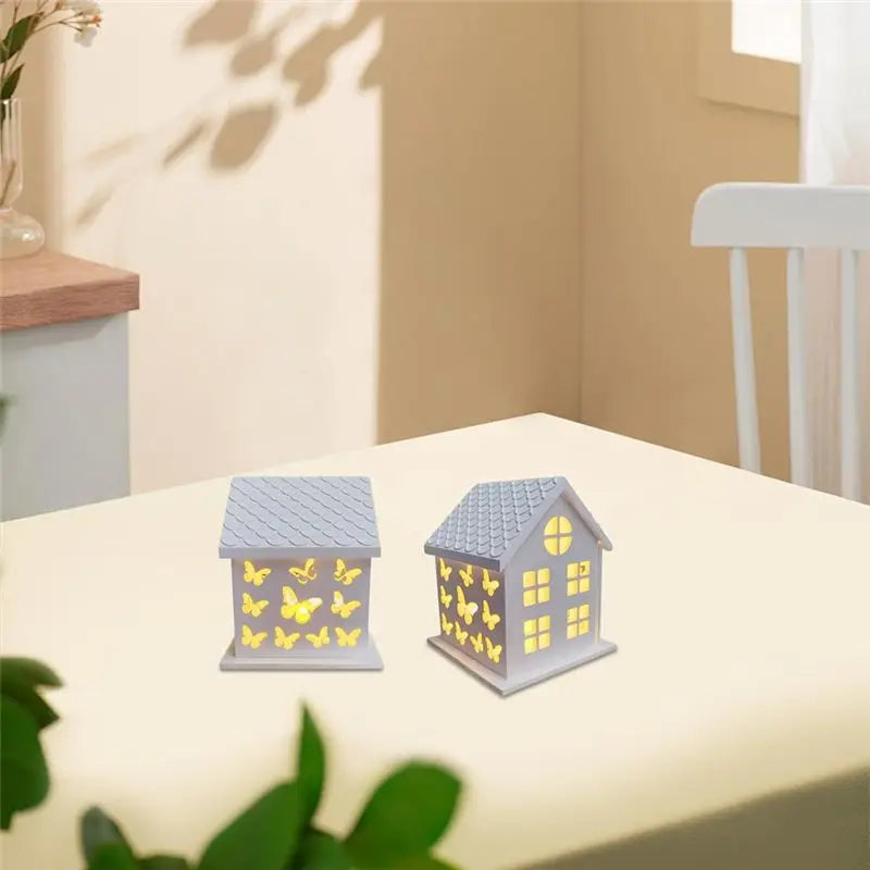 LIKE WISH 1 Set 3D House Silicone Molds For Resin Concrete Butterfly House Candle Holder Mold House Shaped Decoration Ornaments Oasis Select