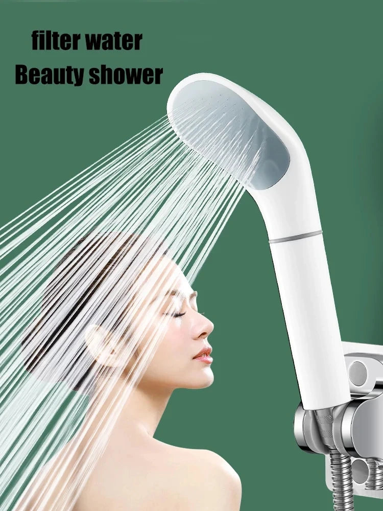Higher Quality Rainfall Shower Head Handheld Purify Filter Spray Nozzle Water Saving High Pressure Household Bathroom Accessorie Oasis Select