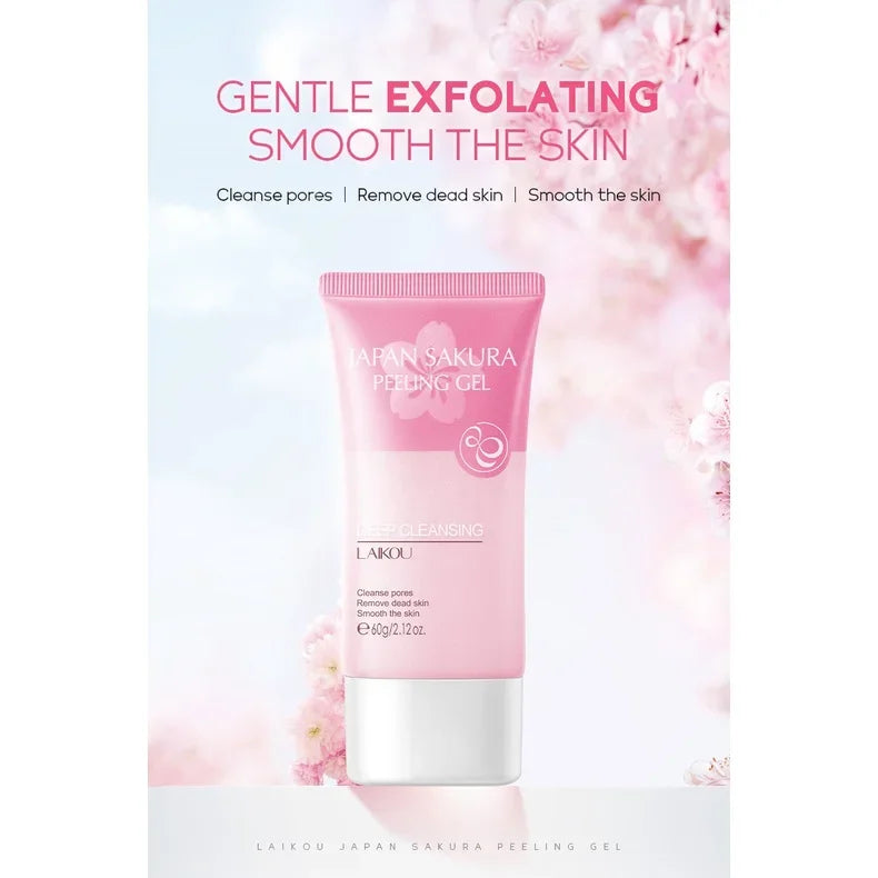 LAIKOU Sakura Peeling Gel Facial Exfoliation Cleans Pores Moisturizing Oil Control 60g Oasis Select