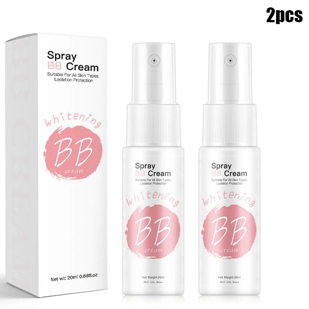 1/2/3PCS 20ml Whitening Moisturizing Base Spray BB Cream Concealer Brighten Face Beauty Skincare Foundation High Coverage Makeup Oasis Select 20ml X2