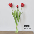 Real Touch Artificial Tulips High Quality Luxury Silicone Fake Flowers for Home Wedding Decoration Bride Bouquet Elegant Decor Oasis Select Red