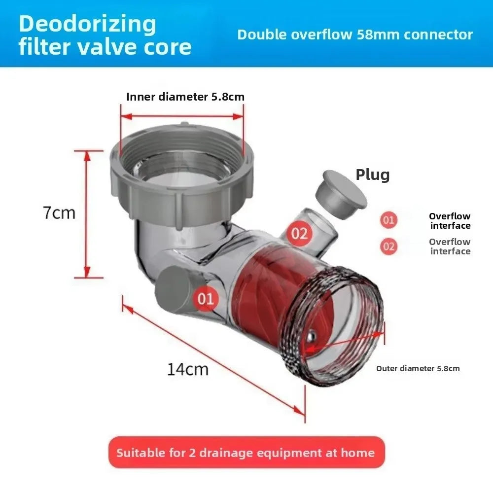 plastic Wash Basin Drainage Pipe Kit Curved Tube Anti-Blocking Drain Pipe Joint Fast Connection Odor Proof Oasis Select