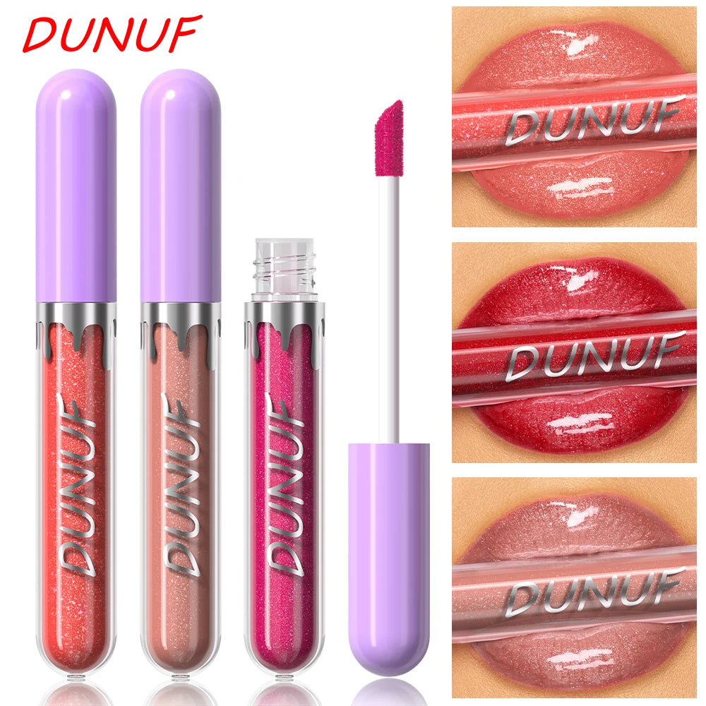 DUNUF Pearl Lip Gloss Moisturizing Lip Gloss Easy Color Lipstick Oasis Select