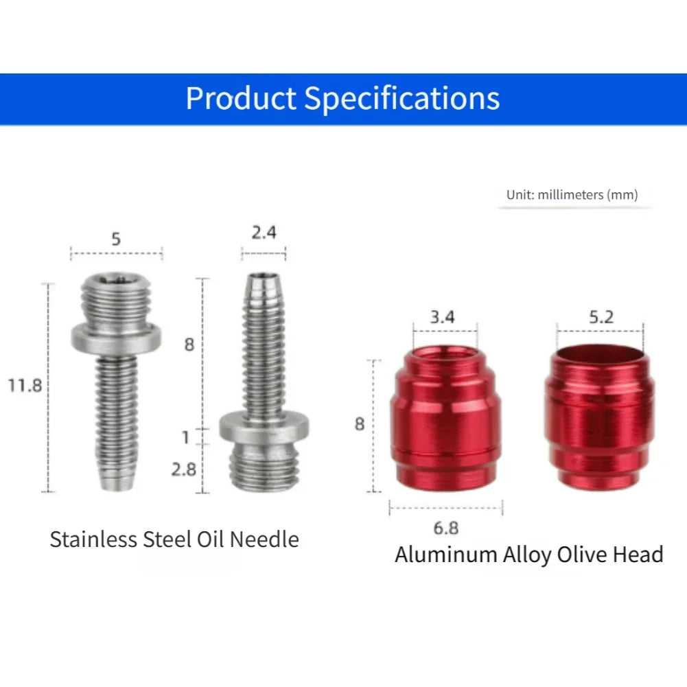Bike Oil Disc Needle Kit Quick Release Hydraulic Disc Brake Olive Needle With/no Wrench FOR SRAM For Stealth-A-Majig Bike Parts Oasis Select
