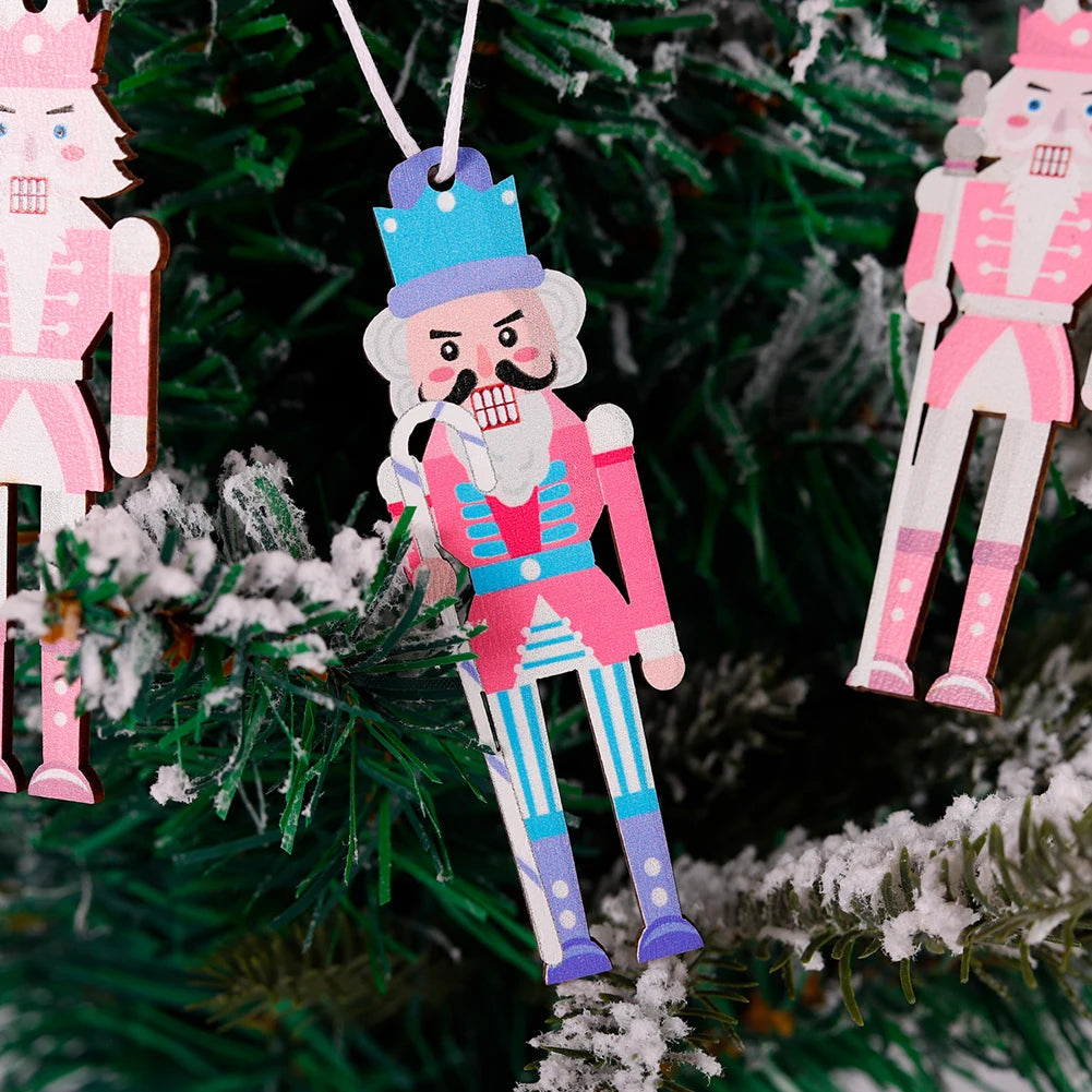 Christmas Party Holiday Decorations Wooden Nutcracker Ornaments Wooden Christmas Decorations Versatile Usage DIY Decoration Oasis Select