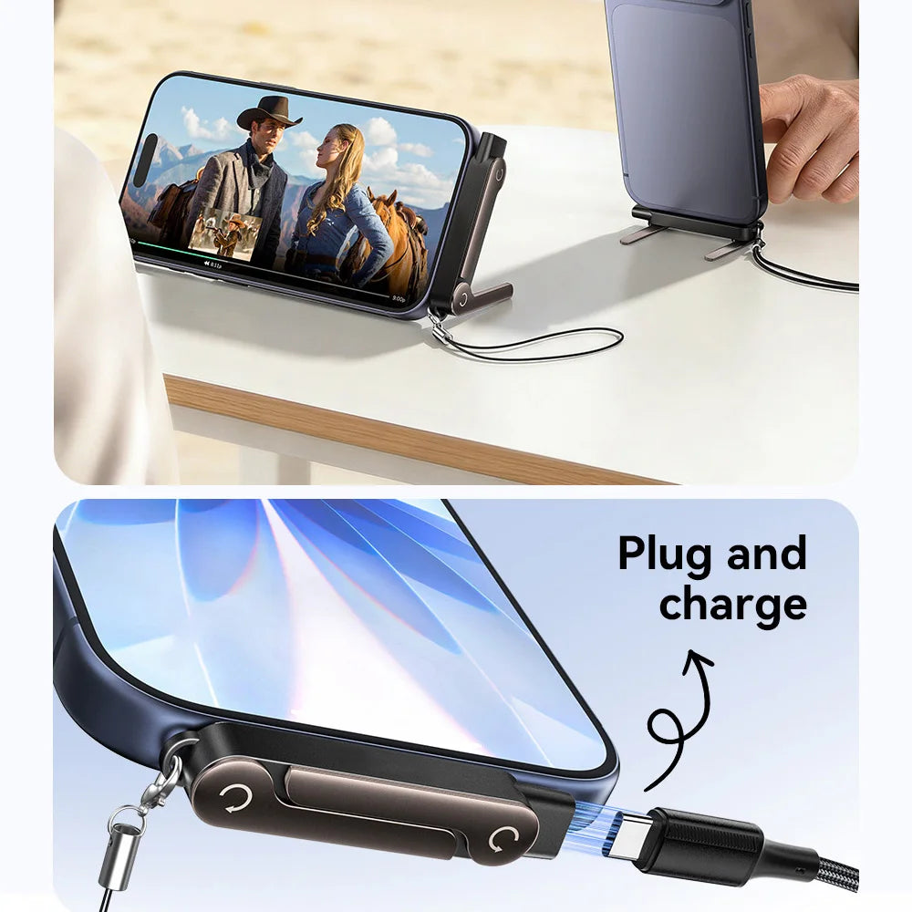 Lightweight 2 In 1 Type C To Type C OTG Adapters Folding Adapter 240W Fast Charging Converter Phone Charge Bracket For iPhone Oasis Select