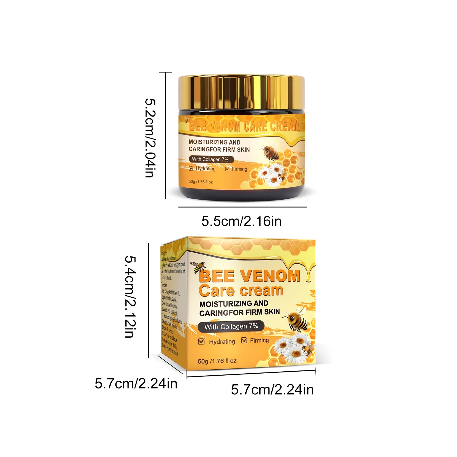 YURHERSU Bee Venom Facial Cream – Lifting & Firming 50g Facial Moisturizer Cream Oasis Select