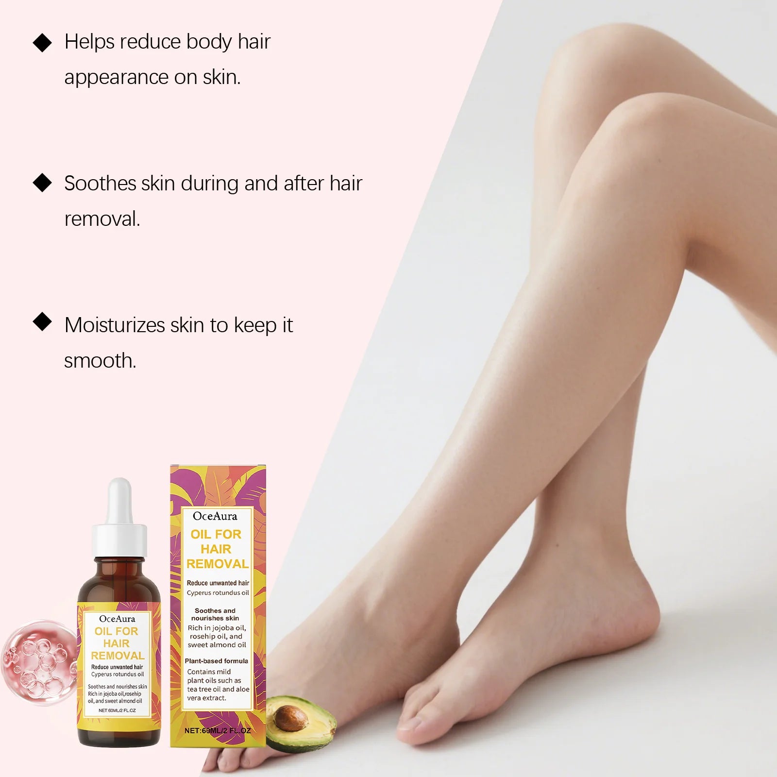 Cyperus Rotundus Oil Gentle Hair Reducing Armpit Legs Arms Body