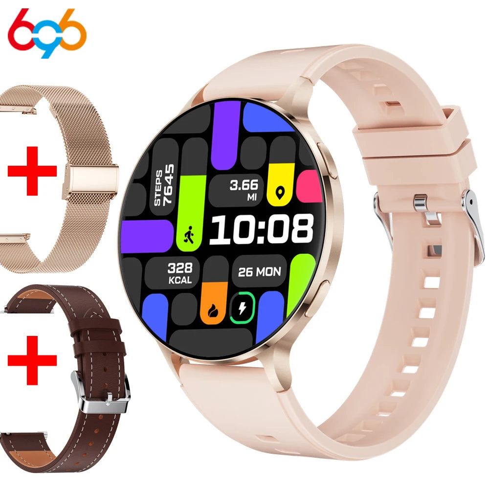 BT Call Smartwatch 1.75 Inch AMOLED Screen 6.9mm Ultra Thin Body Smart Watches Women Heartrate 3D Dynamic Dial Sports Lady Music Oasis Select GDPIS a BWL GDM