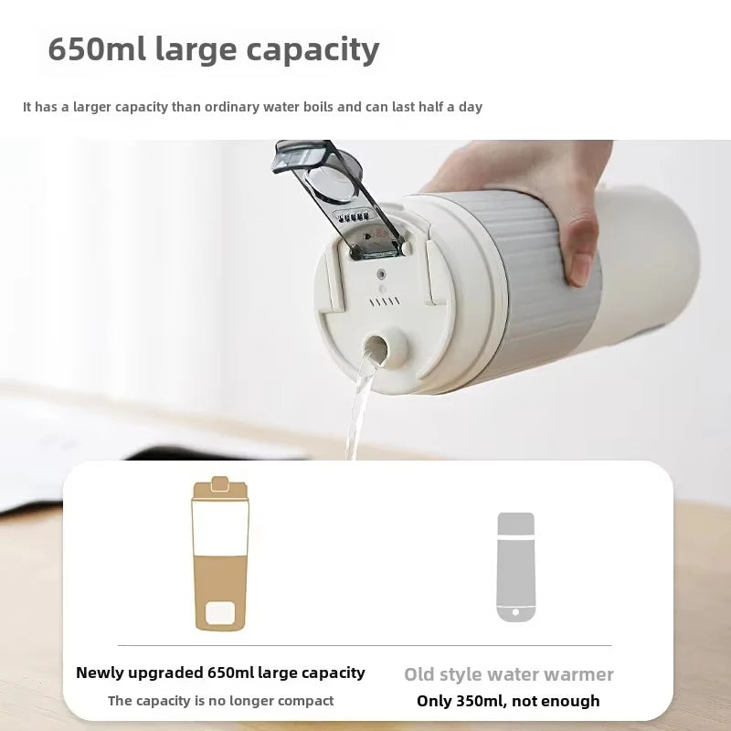 650ml Portable Electric Kettle Travel Boil Water Cup Thermo Pot Smart Teapot Temperature Adjustment Kettle With LED Display Oasis Select