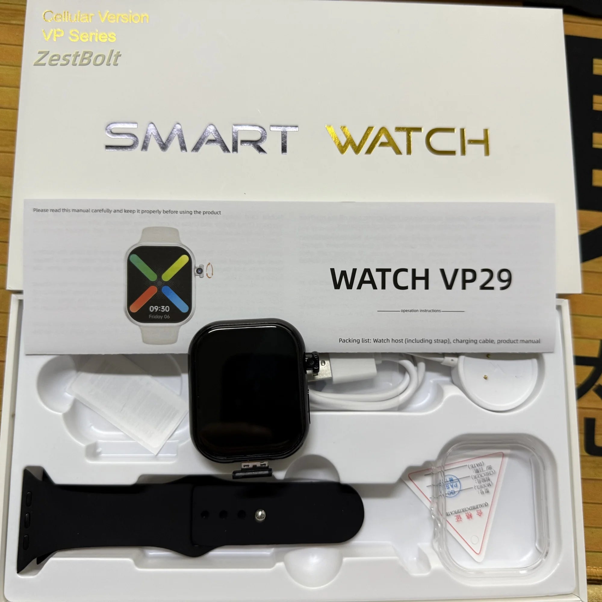 Original VP29 Smartwatch 4G LTE Android 2.29inch 8MP HD Camera Whatsapp App Store Video Calling 256GB Rom Men Smart Watch Women Oasis Select Black 16GB 256GB