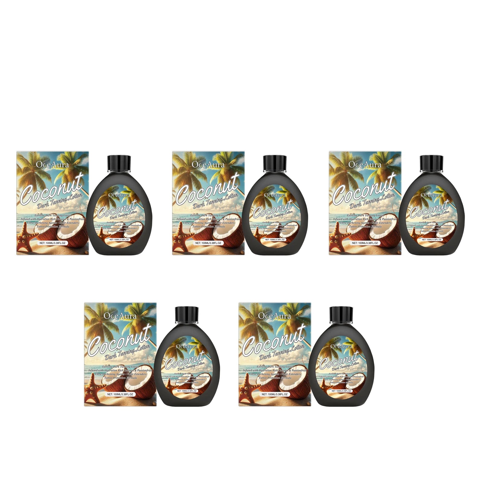 OceAura Coconut Dark Tanning Lotion – Bronzer & Sunless Tan Sunless Tanning Lotion Oasis Select 500ml boxed