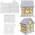 LIKE WISH 1 Set 3D House Silicone Molds For Resin Concrete Butterfly House Candle Holder Mold House Shaped Decoration Ornaments Oasis Select Default Title