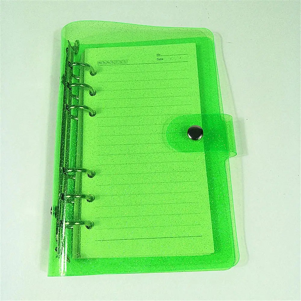 Supplies Journals Cover A5 A6 A7 Planner Cover 6 Rings Binder Binder Cover Notebook Protector Notebook Cover Loose-Leaf Cover Oasis Select Green A7