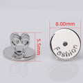 5Pairs 6/8mm Secure Spring Locking Earring Backs Replacements 18K White Gold Plated for DIY Heavy Dangle Earring Posts Jewelry Oasis Select White Gold 8mm