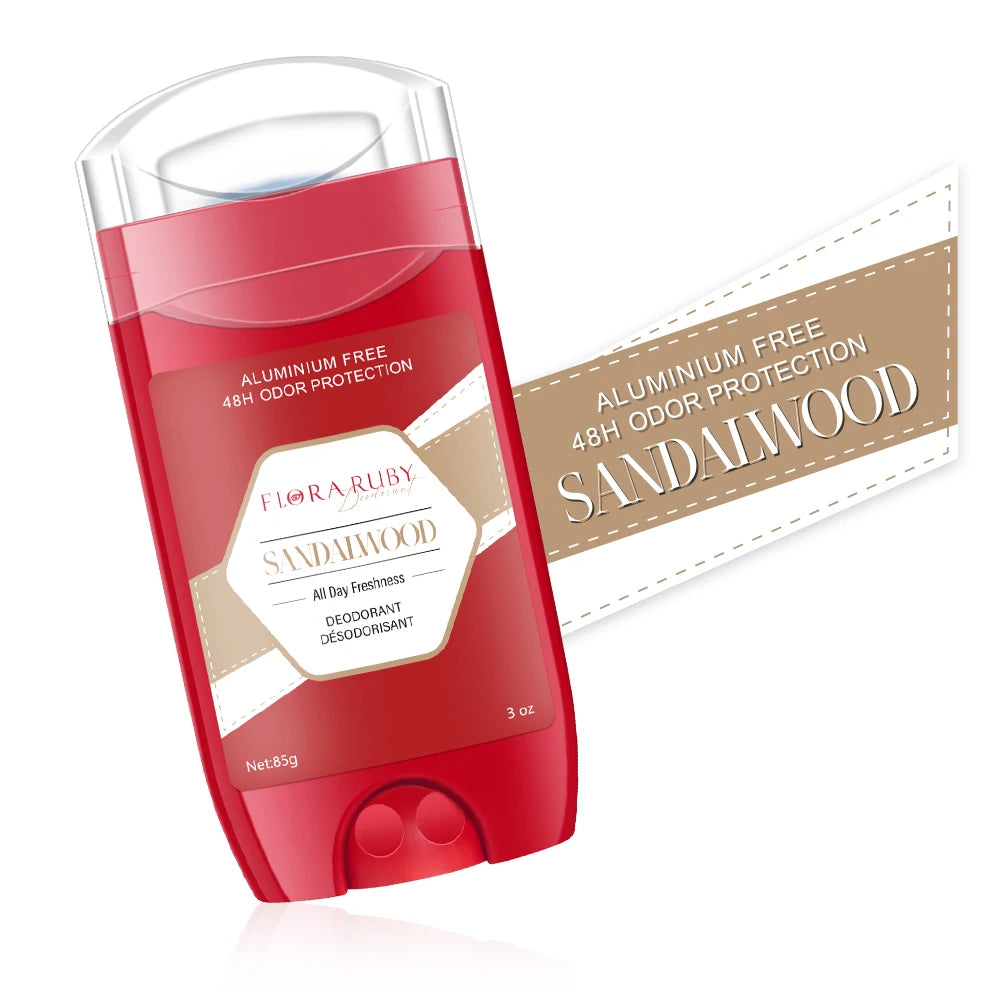 Aluminum Free 48-Hour Sweat and Odor Protection Body Deodorant Stick, All-Day Underarm Protection for Men and Women Oasis Select Sandalwood