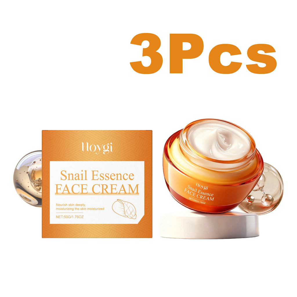 Hoygi Snail Essence Face Cream – Anti-Wrinkle & Brightening Snail Essence Cream Oasis Select 3 x 50g Boxed