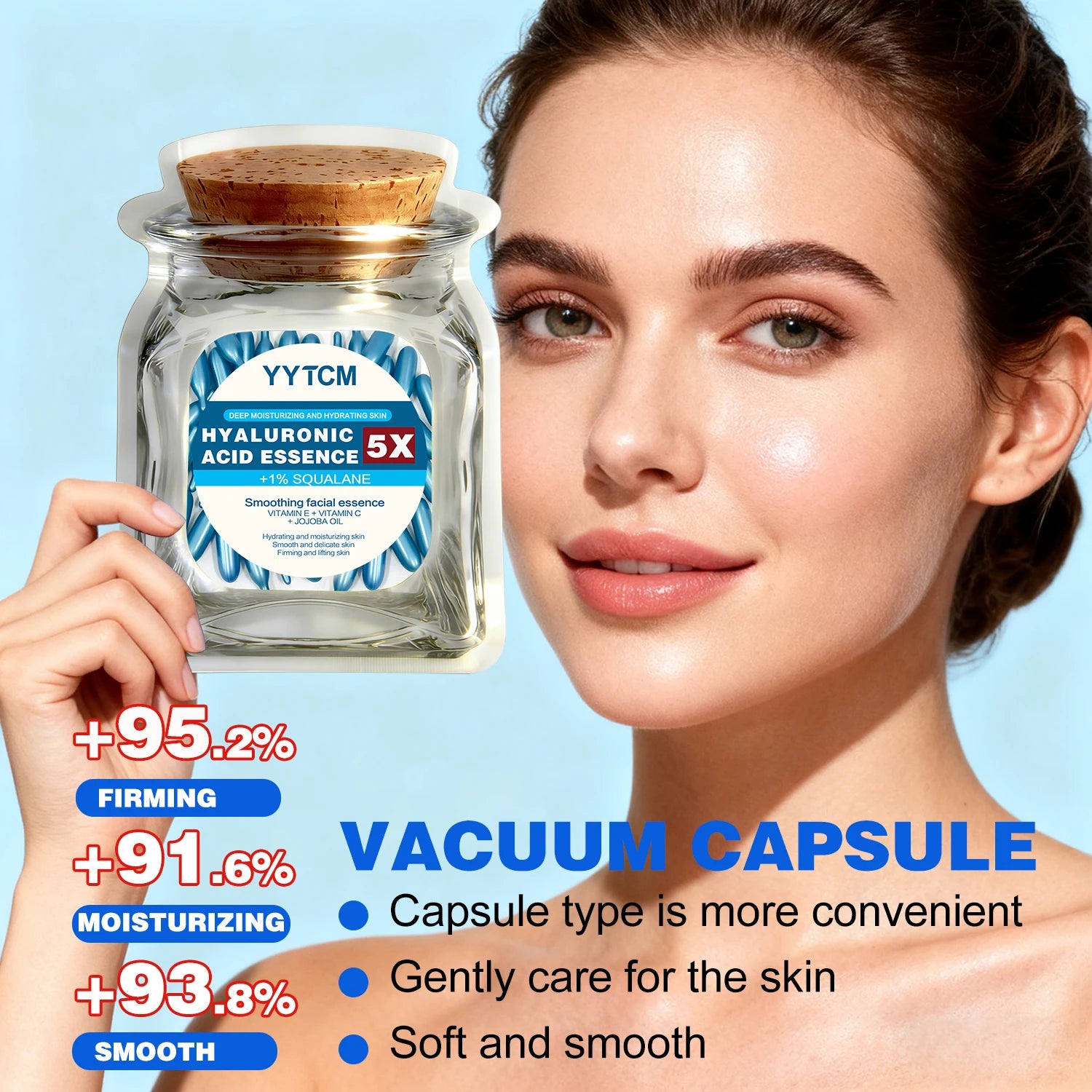 Hyaluronic acid deep moisturizing capsule essence, deep moisturizing and brightening skin essence 18/30/48/60/90/180capsules Oasis Select