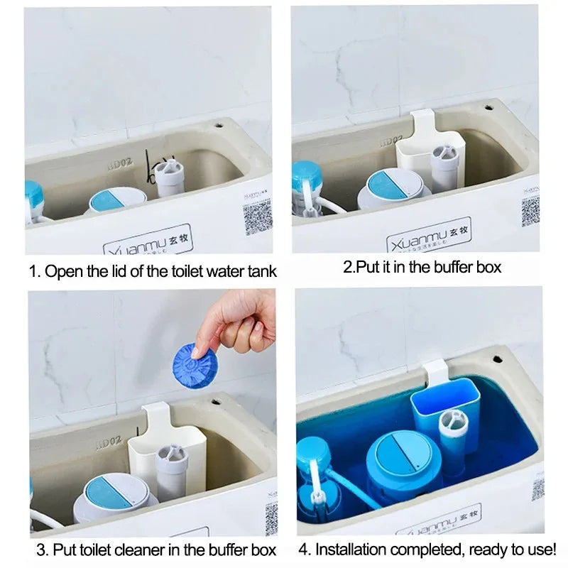 Toilet Solid Dispenser-Tank Replacement Part,Toilet Bowl Cleaner Buffer Box,Hanging Slow-Release Dispenser,Extends Cleaning Time Oasis Select