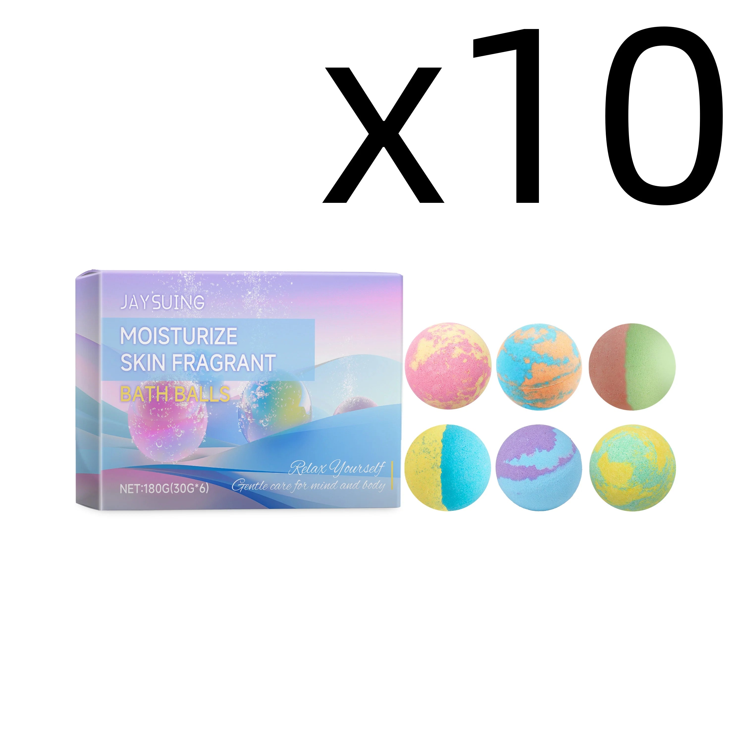 Aromatherapy Bath Bombs 6-Pack – Moisturizing & Relaxing Bath Bomb Set Oasis Select 6pcs Boxed X 10PCS