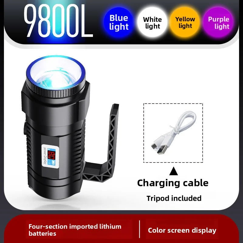 SHINEKNOT Night Fishing Flashlight | 4 LED Modes, Rechargeable