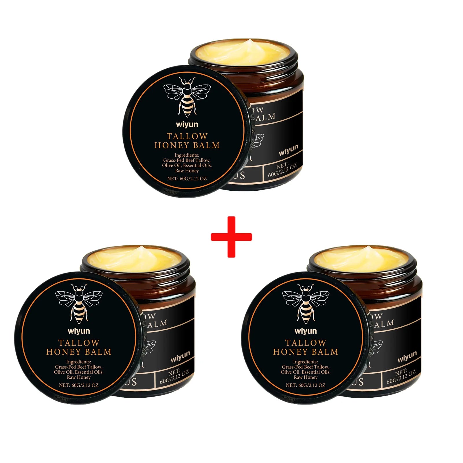 Beef Tallow Honey Cream Brightening Fade Dark Spots Remove Melanin Firming Non-Greasy Lasting Moisturizing Soothing Body Lotion Oasis Select 180g Boxed