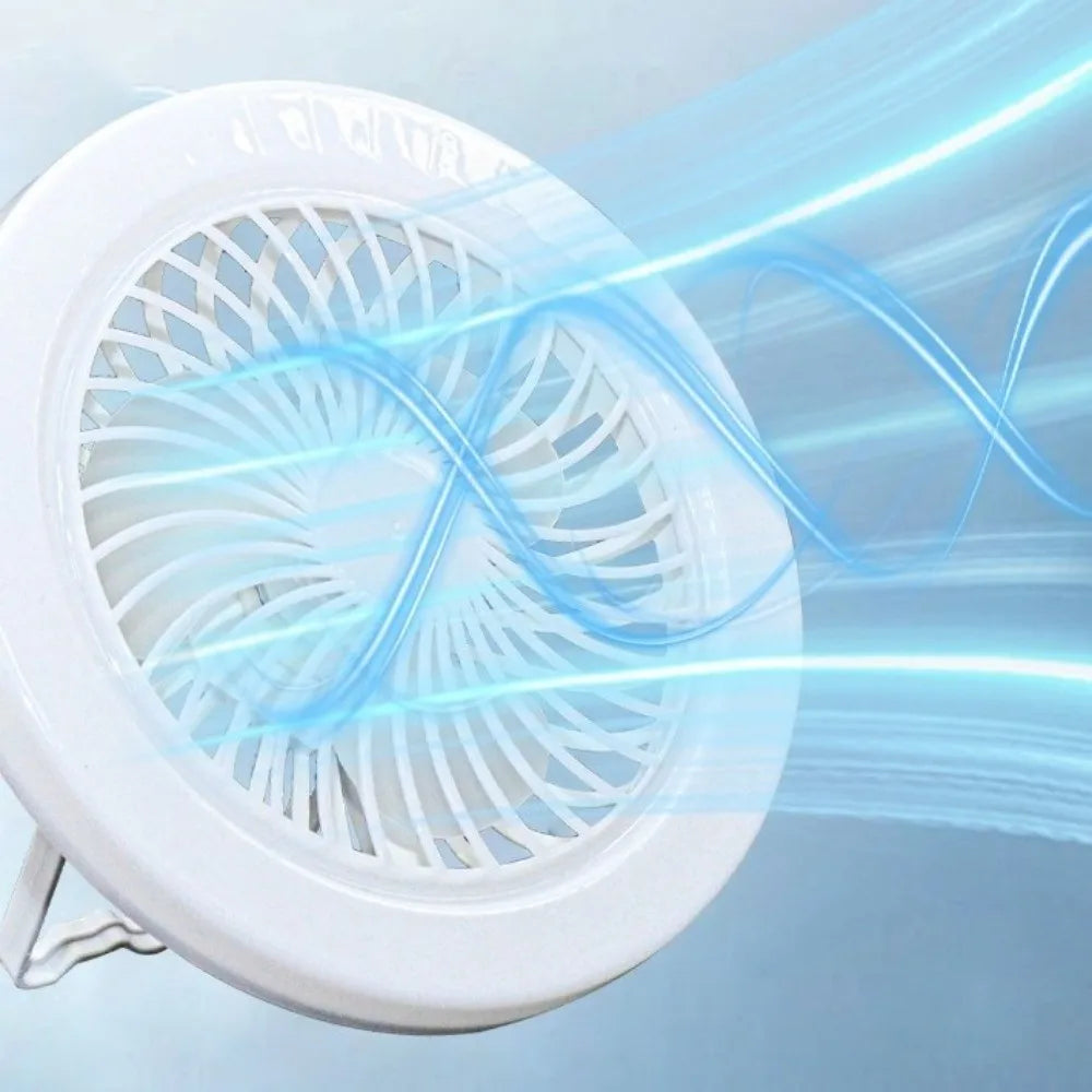 USB Rechargeable Ceiling Fan Light Super Quiet 3 Color Light Modes Hanging Fan Lamp Energy Saving Hooked & Stand Design Oasis Select